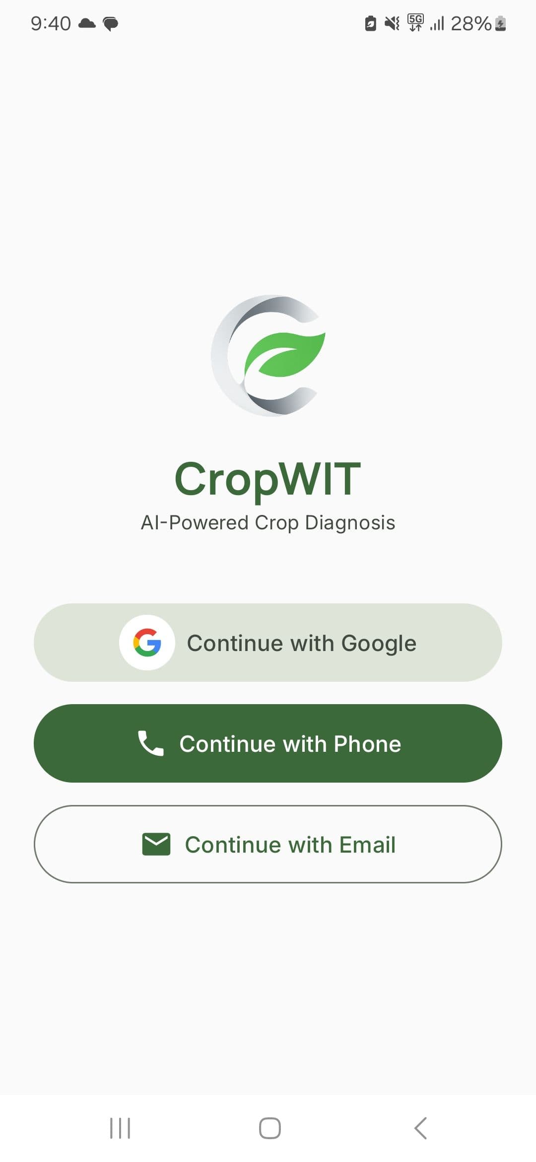 CropWIT mobile interface