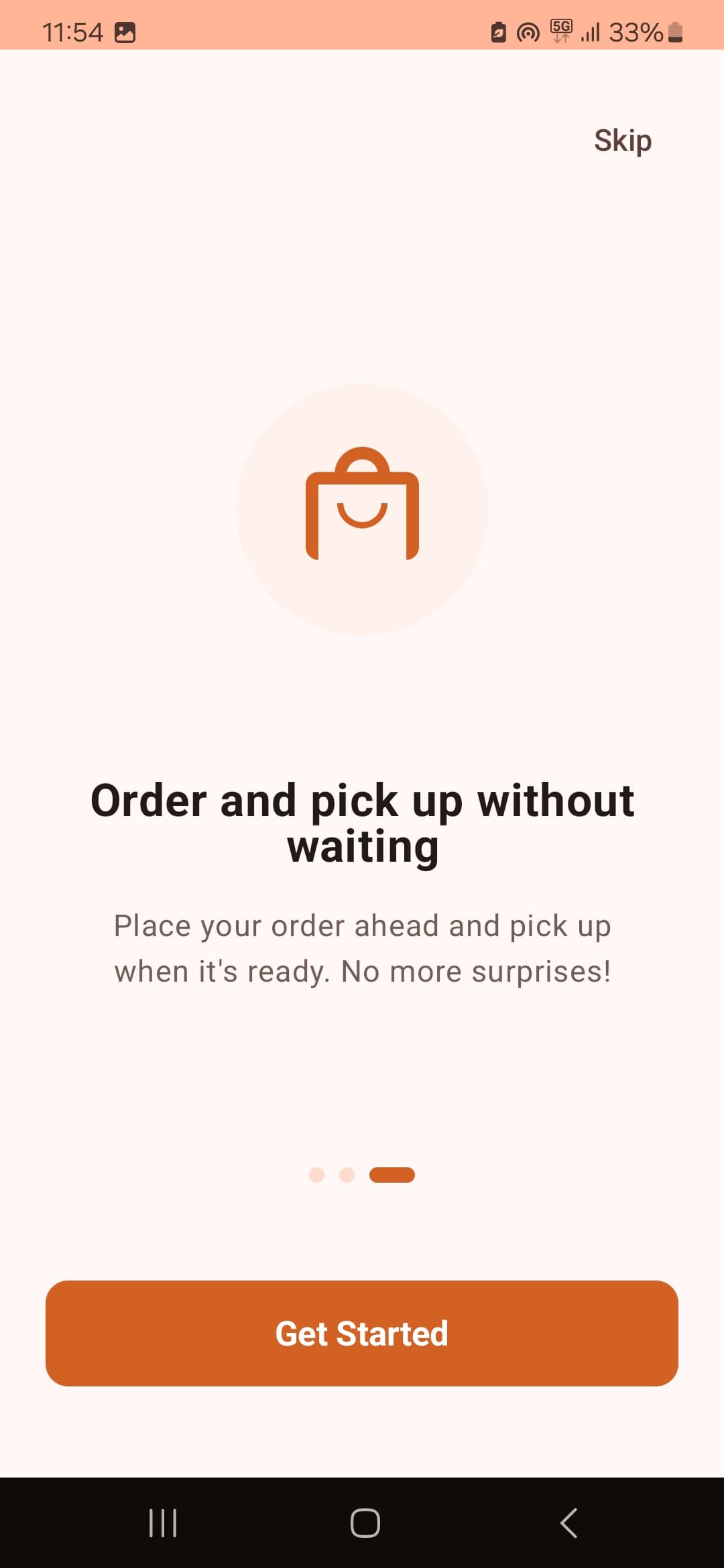 MenuLive mobile interface screen 2